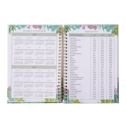 Cactus Weekly Planner - A5 - Green