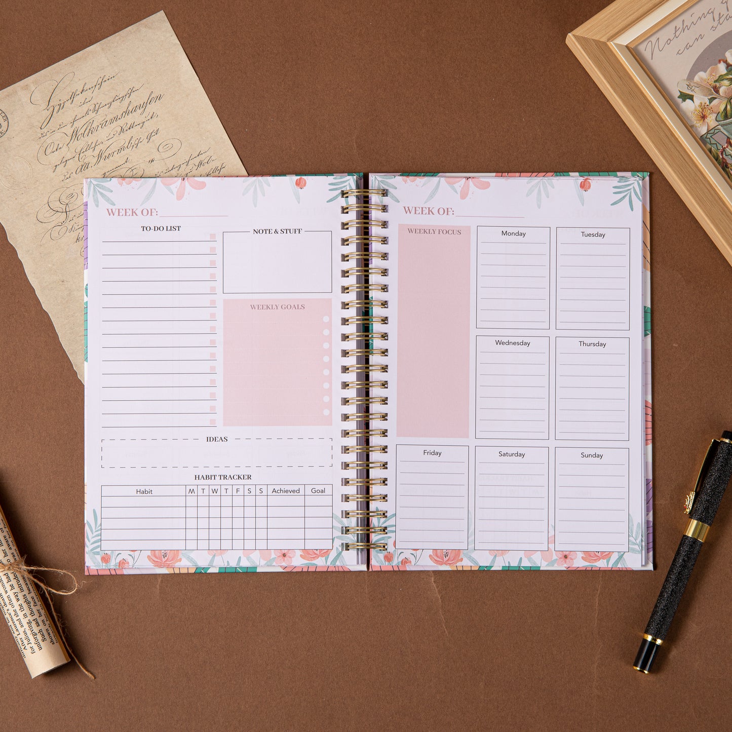 Cactus Weekly Planner - A5 - Pink