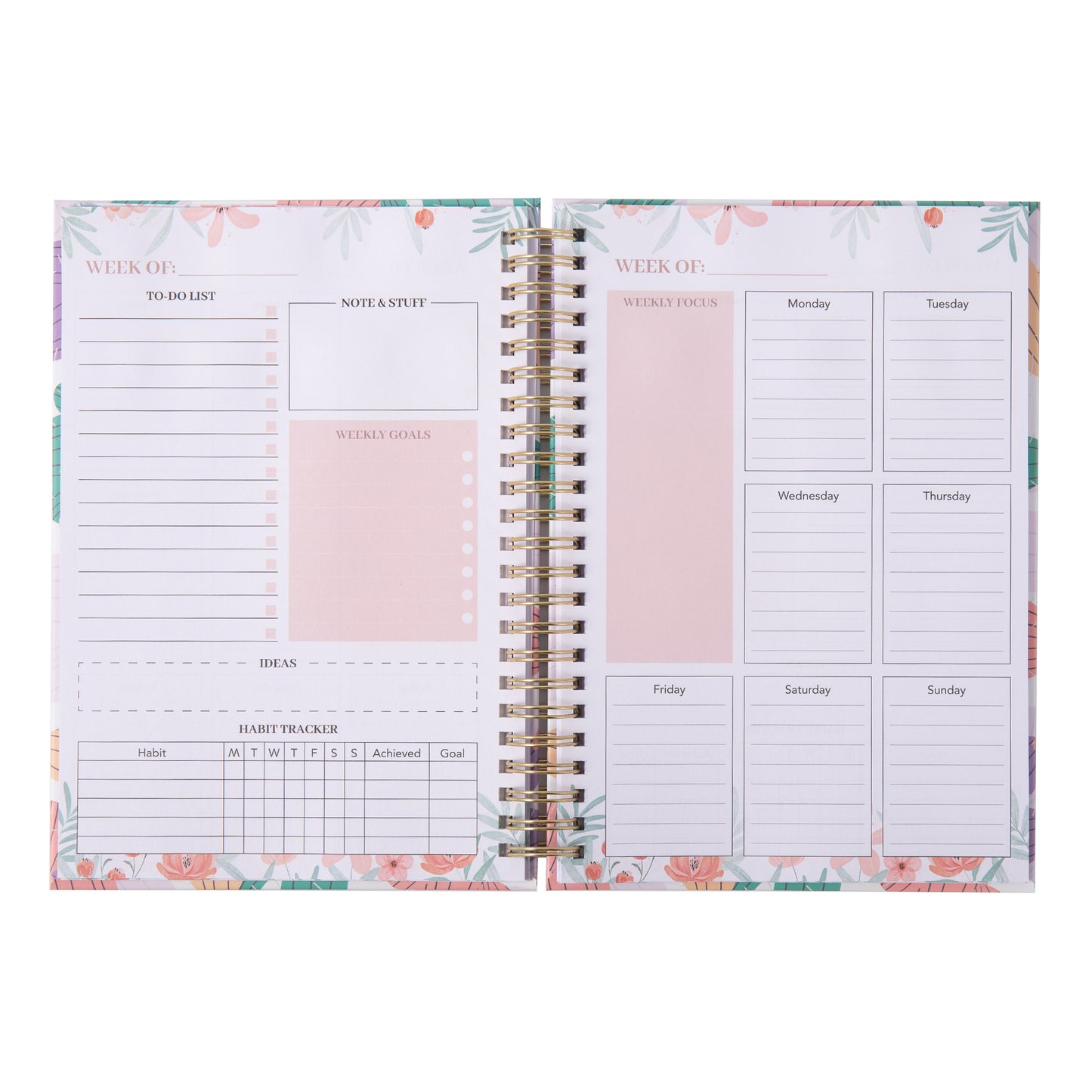 Cactus Weekly Planner - A5 - Pink