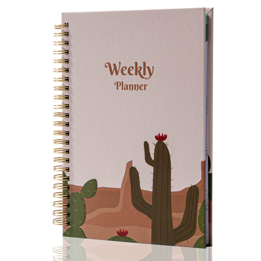 Cactus Weekly Planner - A5 -  Sand Yellow