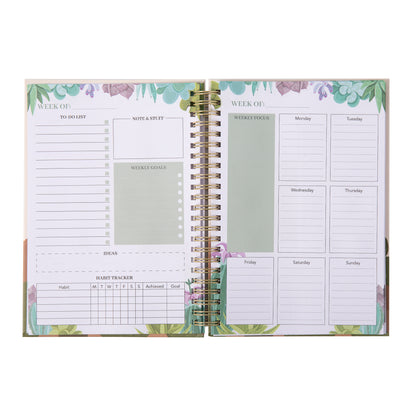 Cactus Weekly Planner - A5 -  Sand Yellow