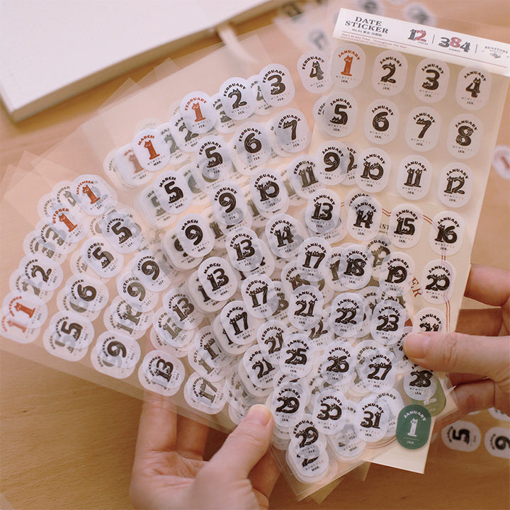Cat Calendar Date Stickers