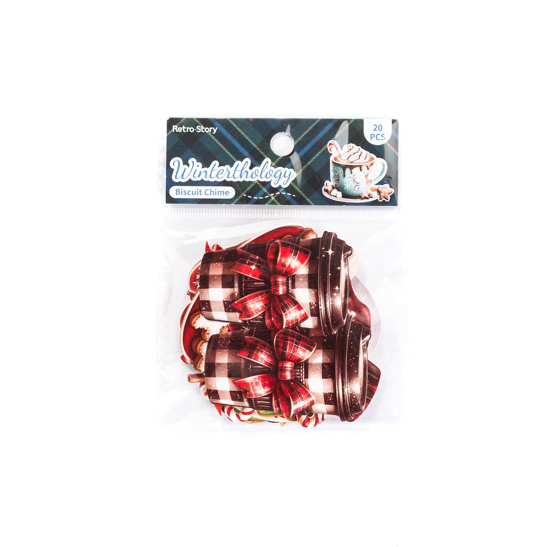 Christmas Biscuit Chime Stickers - 20 Pcs
