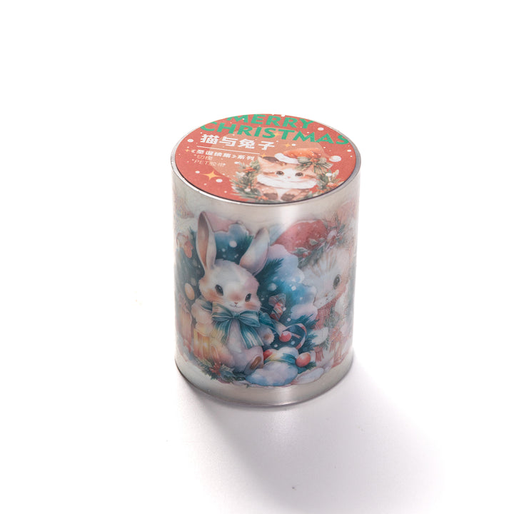 Christmas Cat & Bunny PET Tape