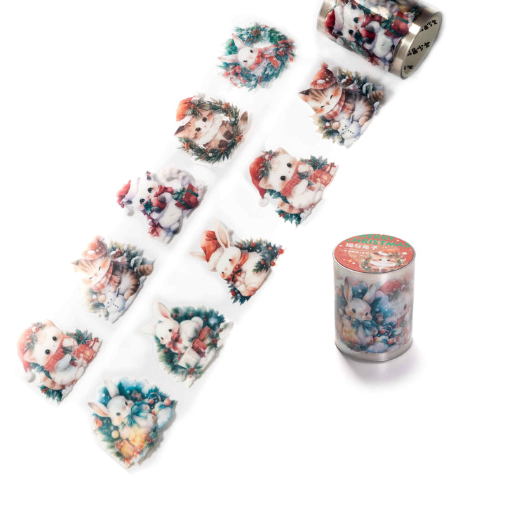 Christmas Cat & Bunny PET Tape