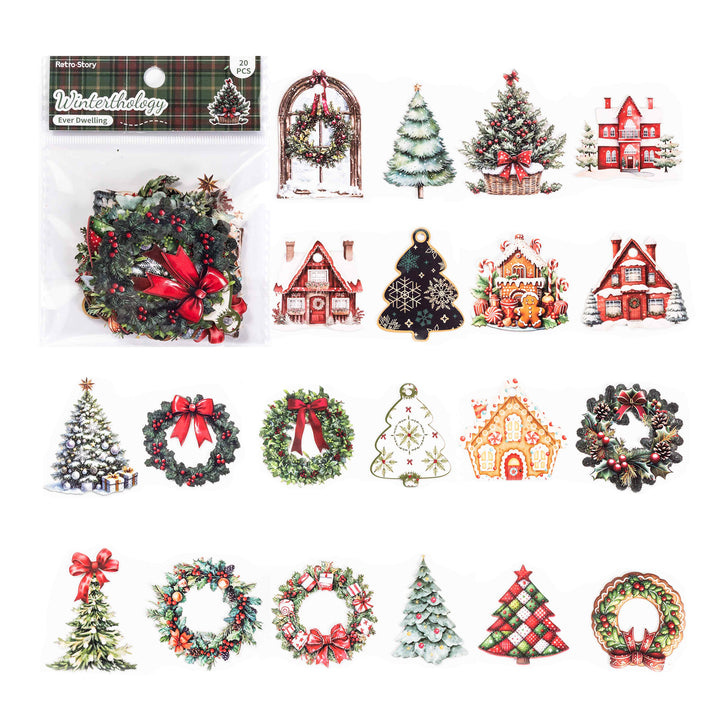 Christmas Ever Dwelling Stickers - 20 Pcs