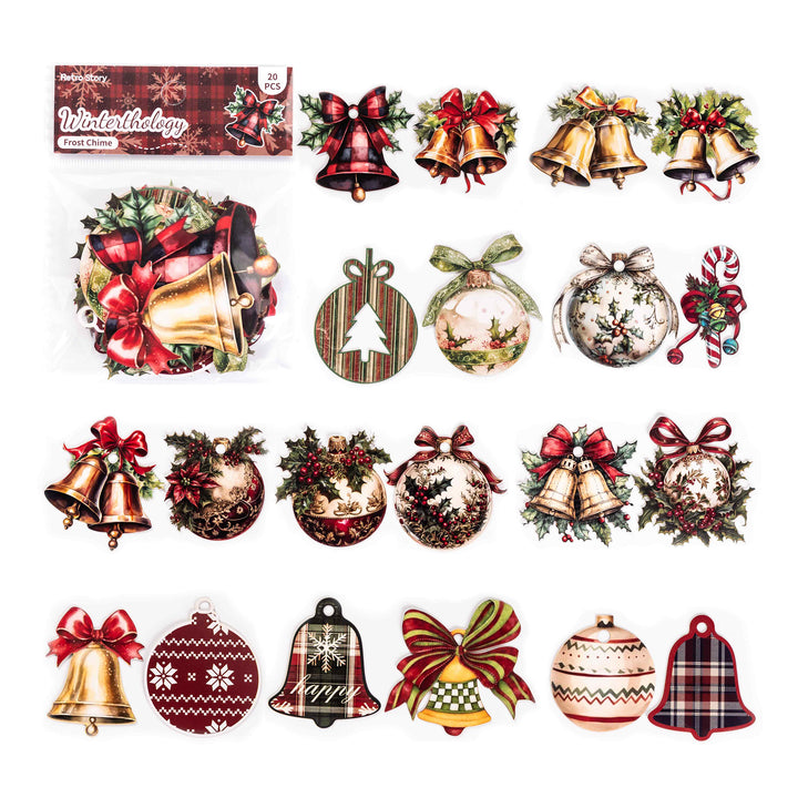 Christmas Frost Chime Stickers - 20 Pcs
