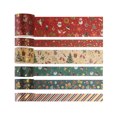 Christmas Red Washi Tape - Set of 6