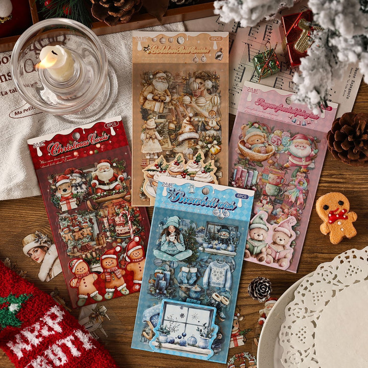 Christmas Snowy Night Stickers