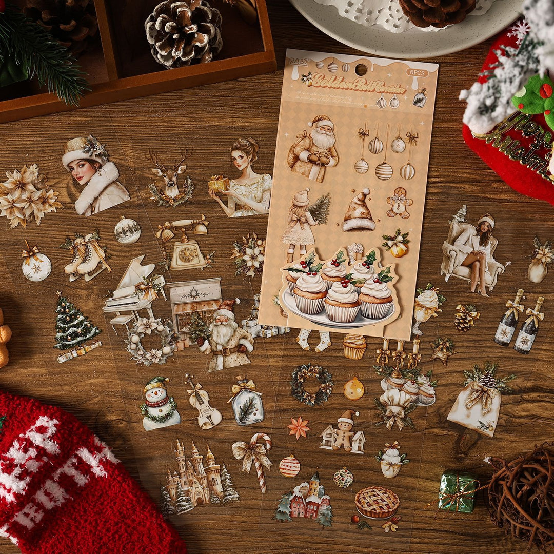 Christmas Snowy Night Stickers