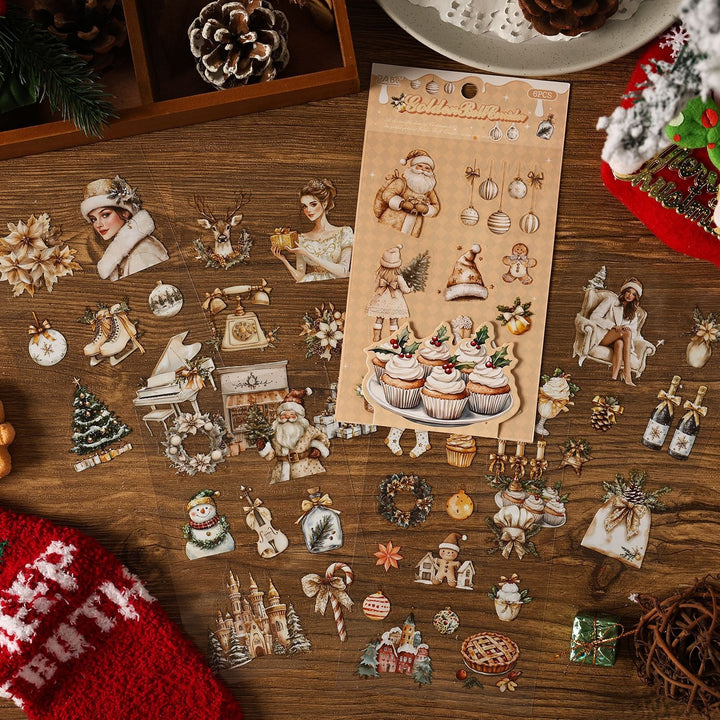 Christmas Snowy Night Stickers