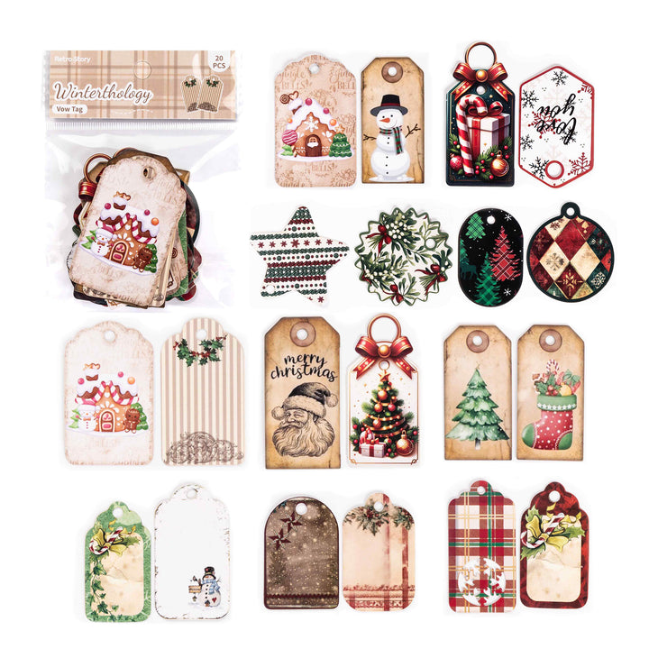 Christmas Vow Tag Stickers - 20 Pcs