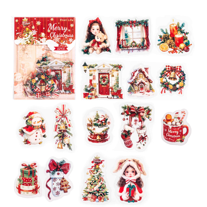 Christmas Wonder PET Stickers - 15 Pcs