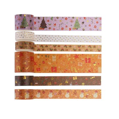 Christmas Yellow Washi Tape - Set of 6