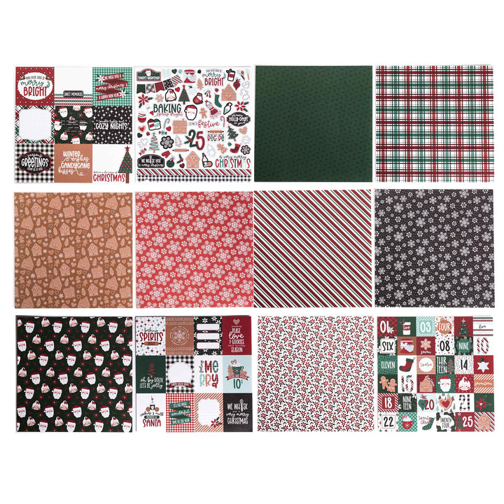 Christmas Ⅱ Scrapbook Paper - 12 Sheets
