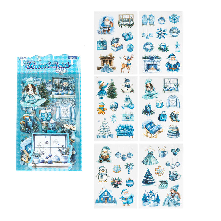 Christmas Snowy Night Stickers