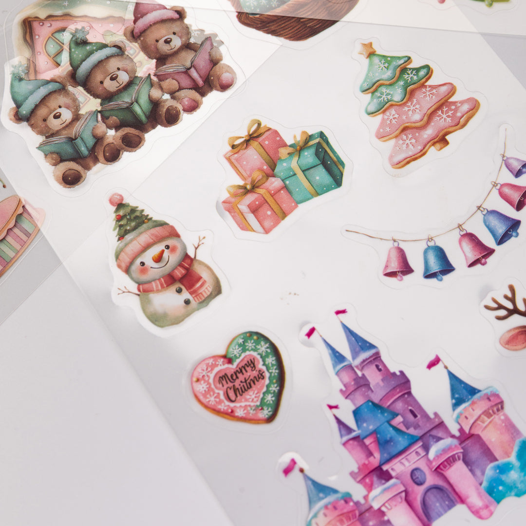 Christmas Snowy Night Stickers