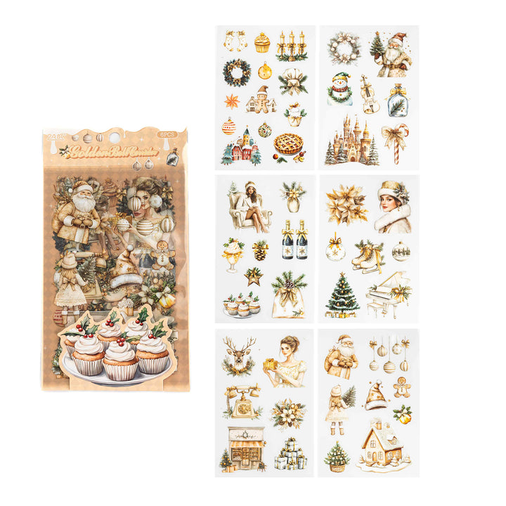 Christmas Snowy Night Stickers