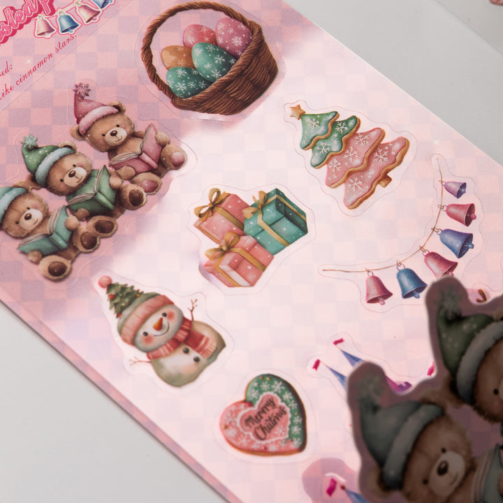 Christmas Snowy Night Stickers