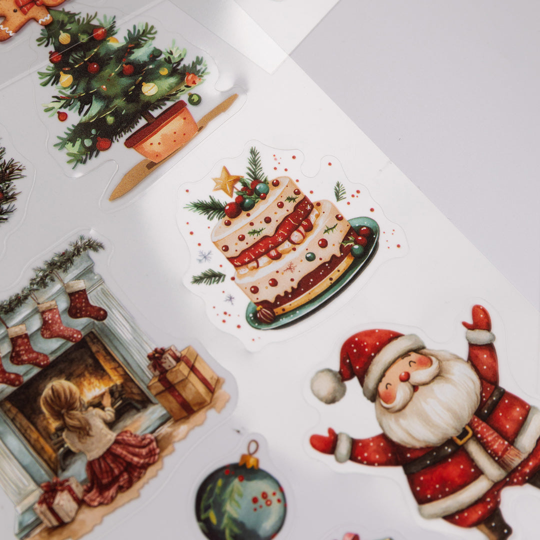 Christmas Snowy Night Stickers