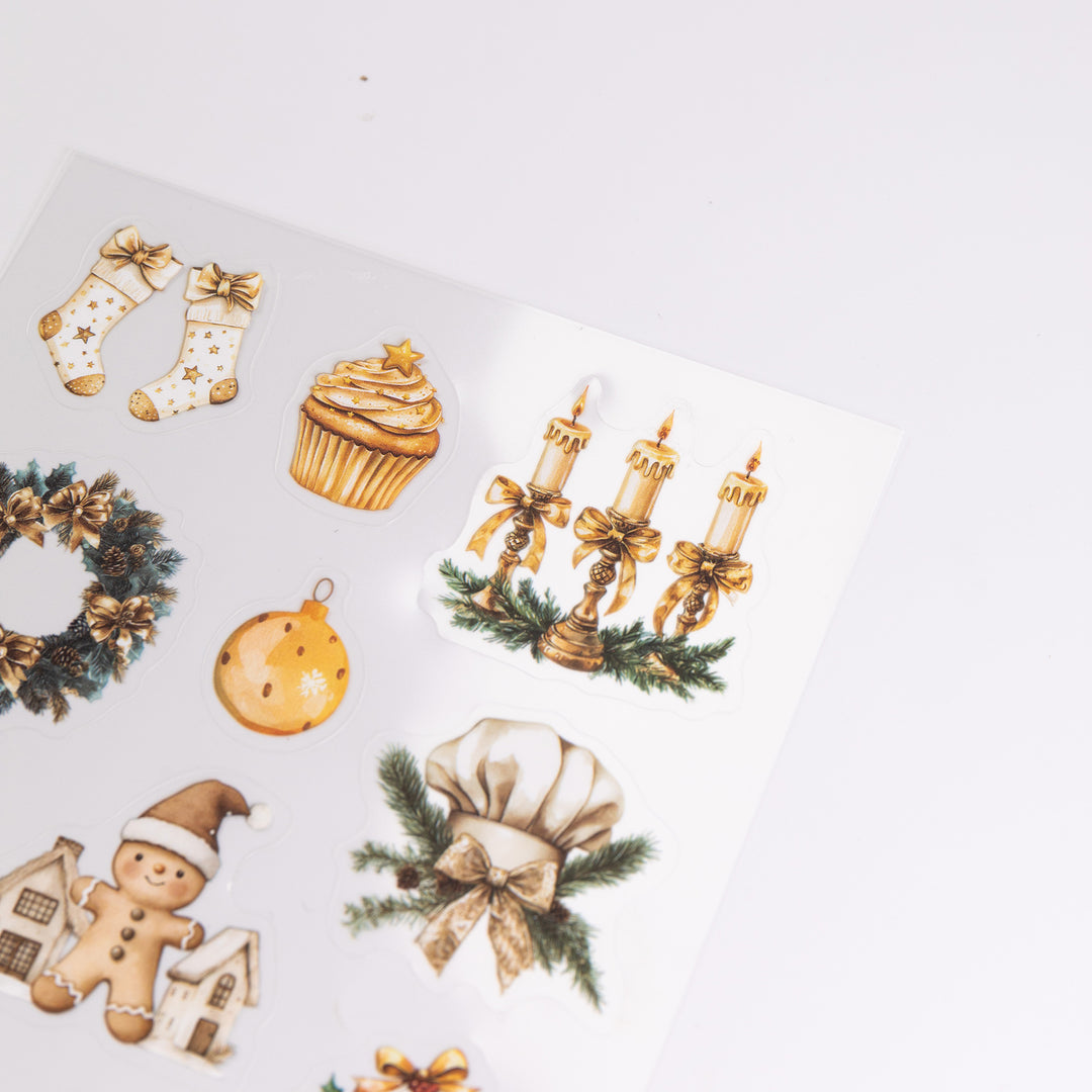 Christmas Snowy Night Stickers