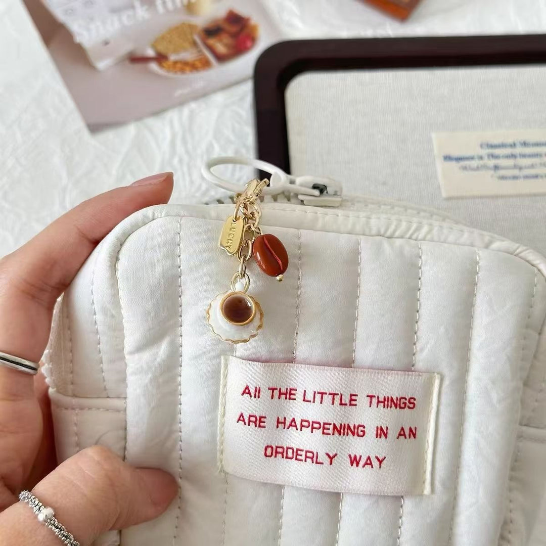 Coffee Bean Lobster Clasp Keychain