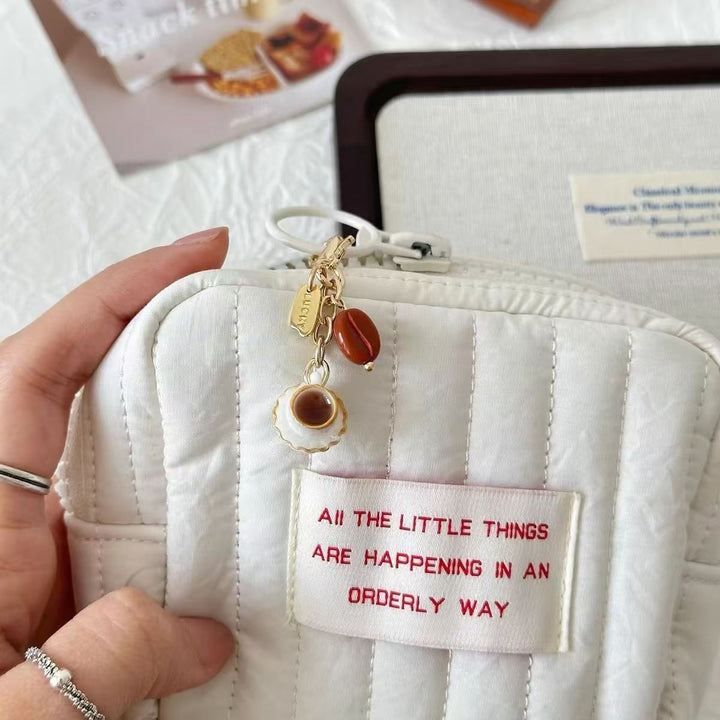 Coffee Bean Lobster Clasp Keychain