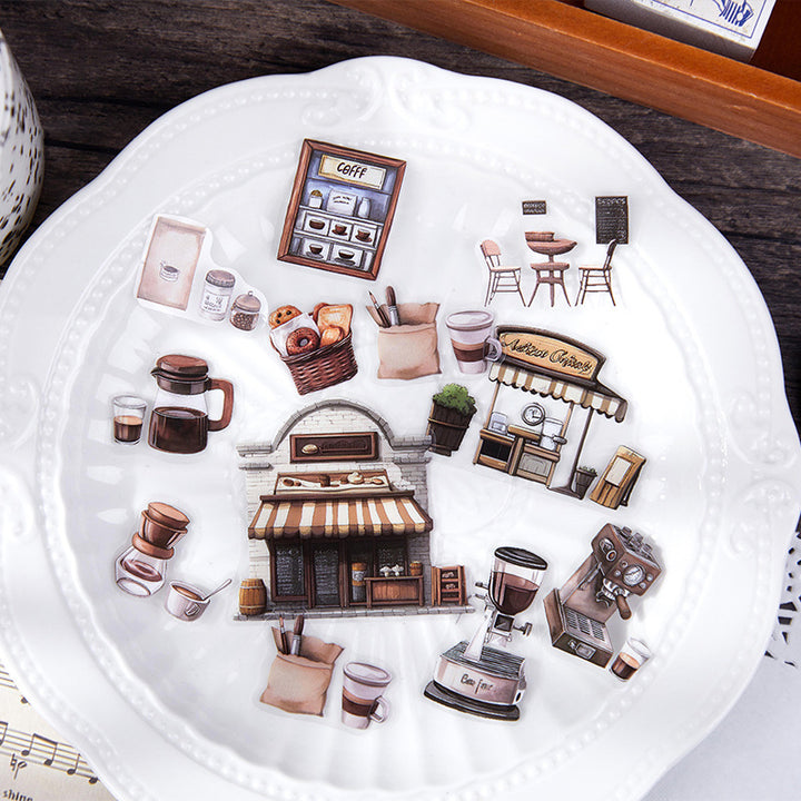 Coffee Shop PET Stickers