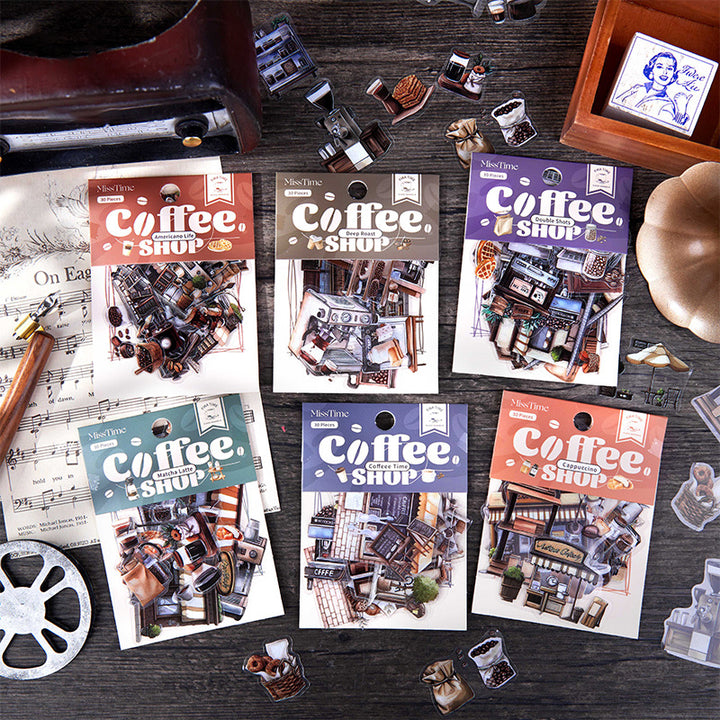 Coffee Shop PET Stickers