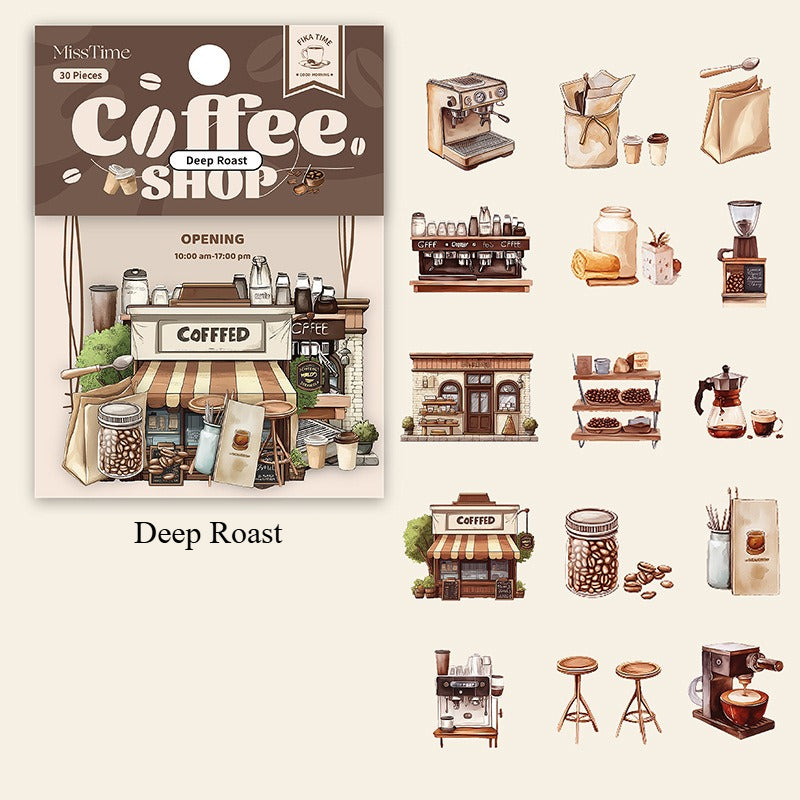 Coffee Shop PET Stickers