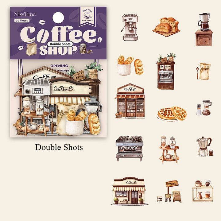 Coffee Shop PET Stickers