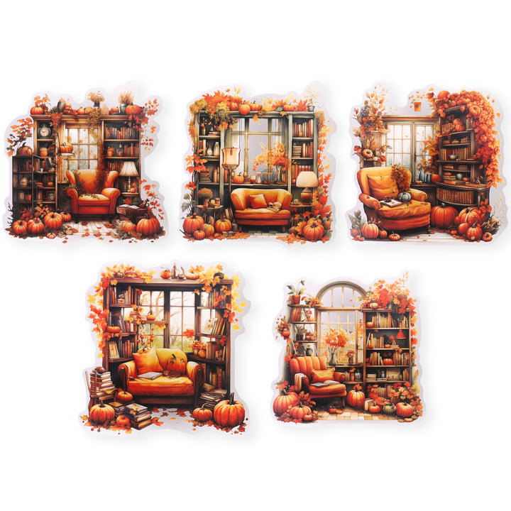 Cozy Corner Stickers - Pumpkin Study - 10 Pcs