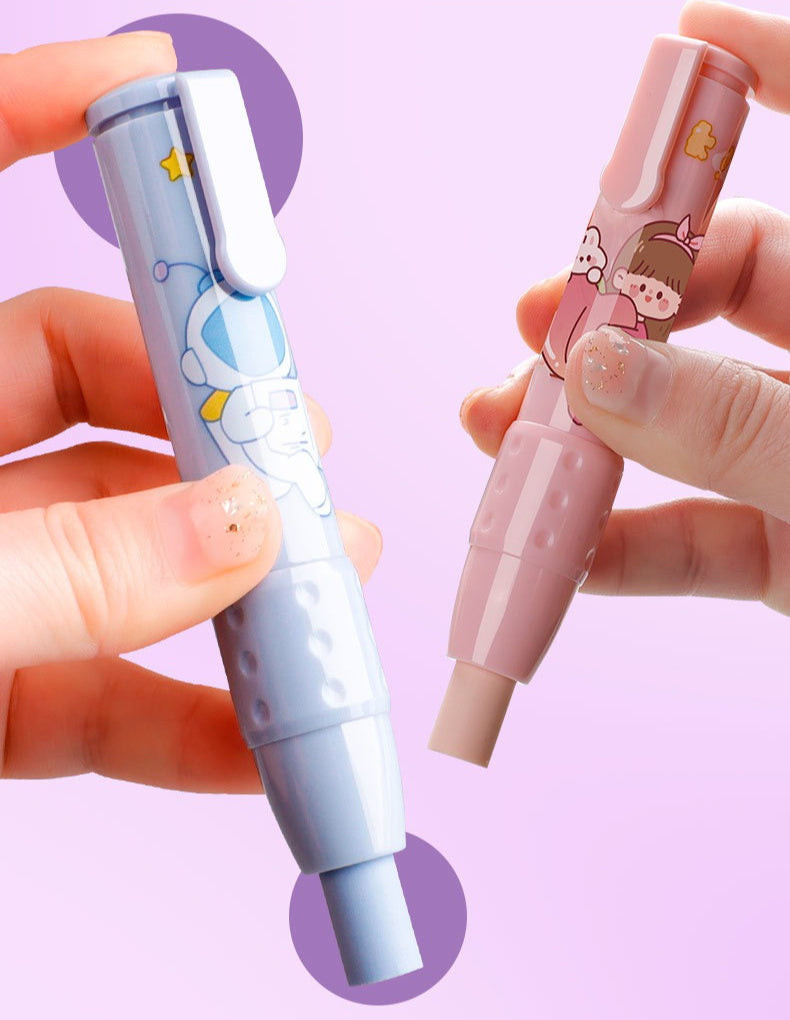 Cute Cartoon Retractable Click Eraser
