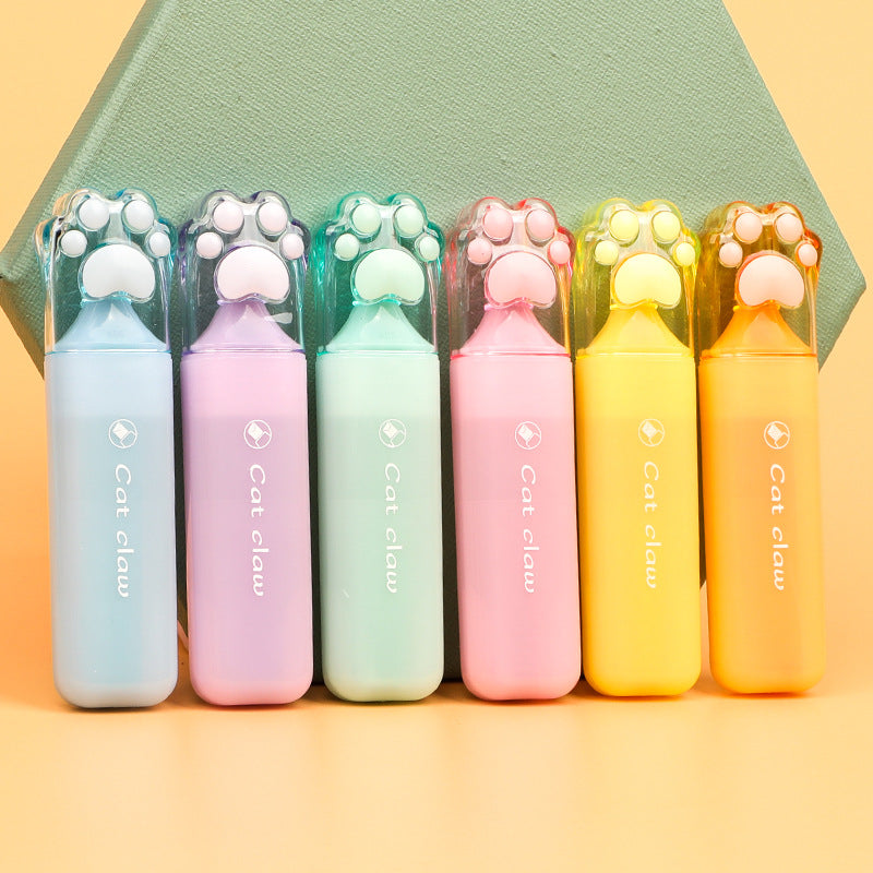 Cute Cat Claw Highlighters - 6 Color Set