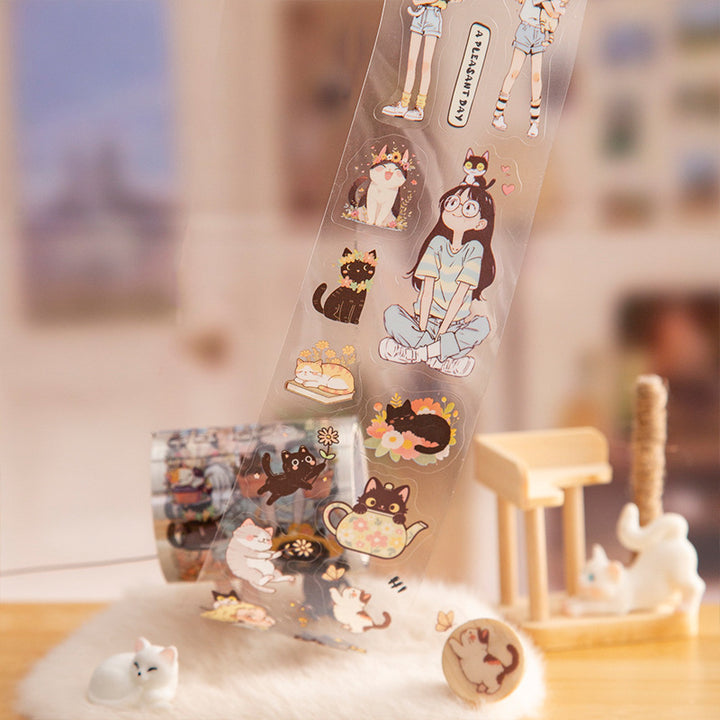 Cute Girls Die-cut PET Tape