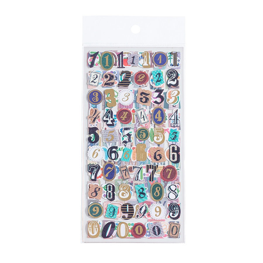 Cute Letter & Number Stickers - 6 Sheets