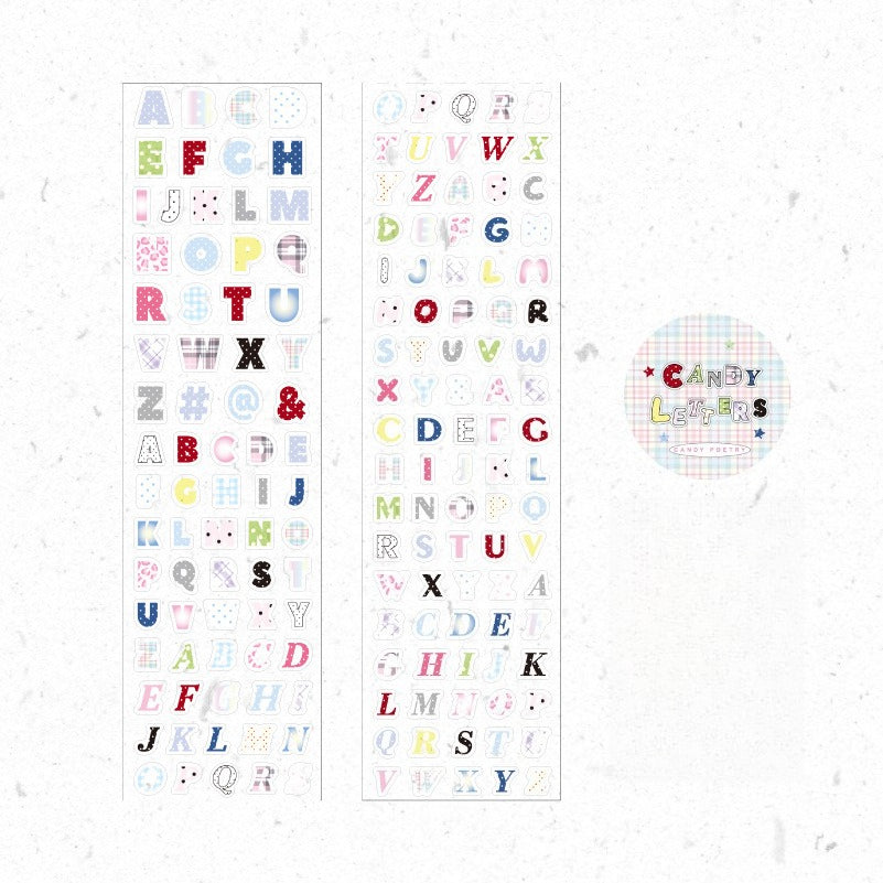 Cute Alphabet &amp; Number Die-cut PET Tape