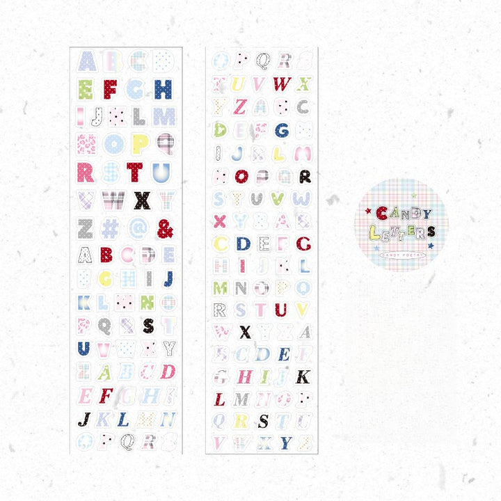Cute Alphabet &amp; Number Die-cut PET Tape