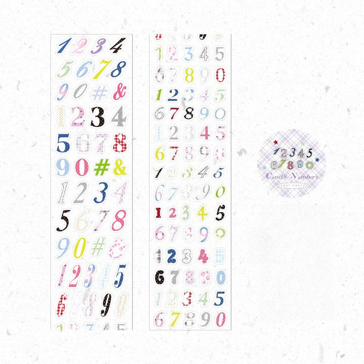 Cute Alphabet &amp; Number Die-cut PET Tape