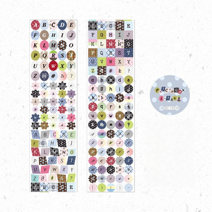 Cute Alphabet &amp; Number Die-cut PET Tape
