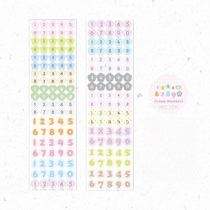 Cute Alphabet &amp; Number Die-cut PET Tape