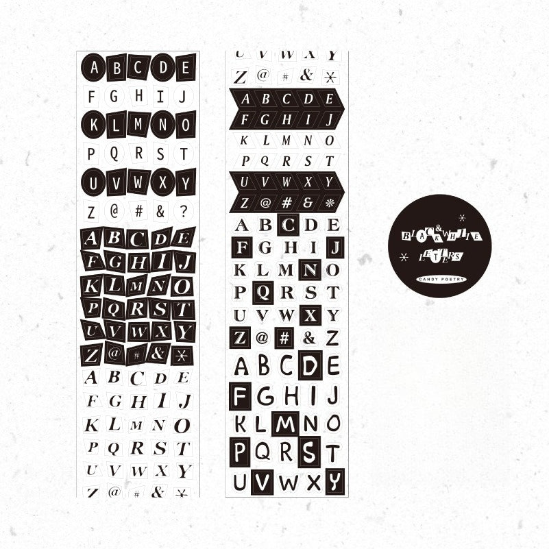 Cute Alphabet &amp; Number Die-cut PET Tape