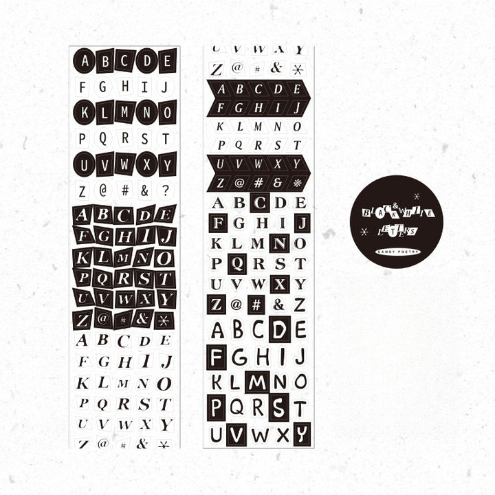 Cute Alphabet &amp; Number Die-cut PET Tape