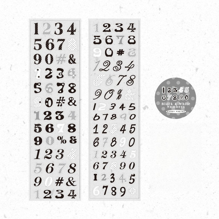 Cute Alphabet &amp; Number Die-cut PET Tape