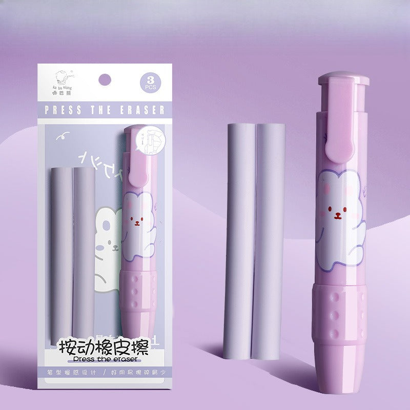 Cute Cartoon Retractable Click Eraser