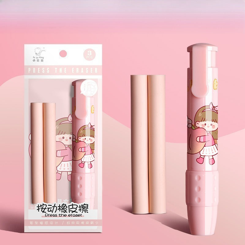 Cute Cartoon Retractable Click Eraser