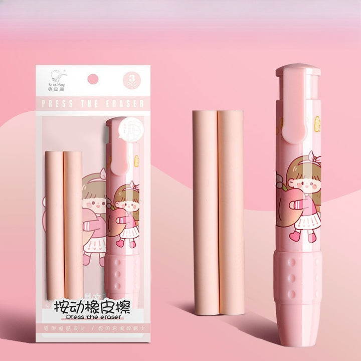 Cute Cartoon Retractable Click Eraser