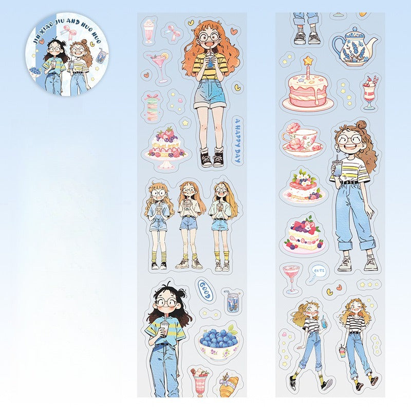 Cute Girls Die-cut PET Tape