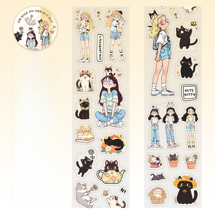 Cute Girls Die-cut PET Tape