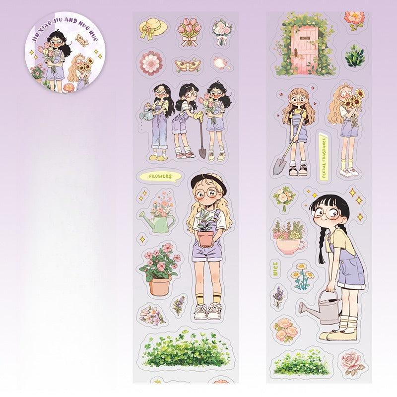 Cute Girls Die-cut PET Tape